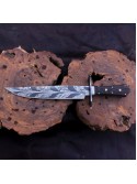 Handmade Damascus steel Feather Pattern Bowie Knife
