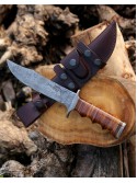 DAMASCUS HUNTING KNIFE, Bowie knife, Engraved knife, Personalized Gift for Him, Survival knifeBy Mortal Blades