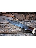 Damascus Steel Bowie knife ,Hunting knife, Bowie knife, Viking knife By Mortal Blades