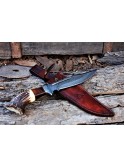 Damascus Steel Bowie knife ,Hunting knife, Bowie knife, Viking knife By Mortal Blades