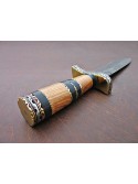 15'' Custom Handmade Damascus Steel Bowie Hunting Knife By Mortal Blades