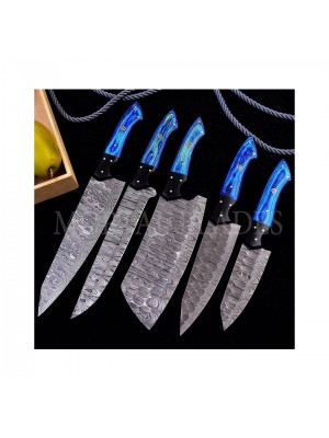 5-Piece Set of Chef Western Style Cooking Knife Household Slicing Knife Stainless Steel Kitchen Knife
