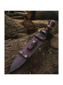 Handmade Rose Wood Toothpick Dagger Damascus Steel Blade,