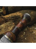 Handmade Rose Wood Toothpick Dagger Damascus Steel Blade,