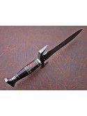 15'' Custom Handmade Damascus Steel Dagger Knife With Rose Wood Handle By Mortal Blades