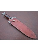 15'' Custom Handmade Damascus Steel Dagger Knife With Rose Wood Handle By Mortal Blades