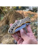 Prestigious Handmade Engraved Pocket Knife - D2 Steel Engraved Blade