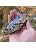 Prestigious Handmade Engraved Pocket Knife - D2 Steel Engraved Blade