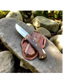 Custom Engraved Folding Pocket Knife – N690 Steel Blade, Walnut Handle 