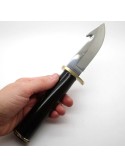 Gut Hook knife forged knife ebony handle