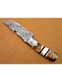 Damascus Gut Hook Hunting Knife