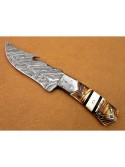 Damascus Gut Hook Hunting Knife