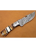 Damascus Gut Hook Hunting Knife