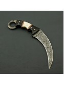 custom  Handmade Damascus Steel Karambit Knife