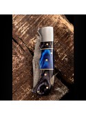 6” Hand Made Damascus Steel Pocket Knife for Camping with Black & Blue Premium Dollar Sheath Handle