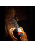 6.5” Handmade Damascus Steel Pocket Knife - Foldable Design With Cocobolo Wood Handle