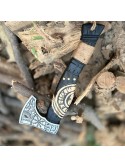 Handmade Viking Battle Axe Custom Gift Hand Forged Steel VIKING AXE Engraved Wood Handle