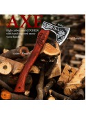 Custom Gift Carbon Steel Forest Viking Axe with Rose Wood Shaft, Viking Bearded Camping Axe,