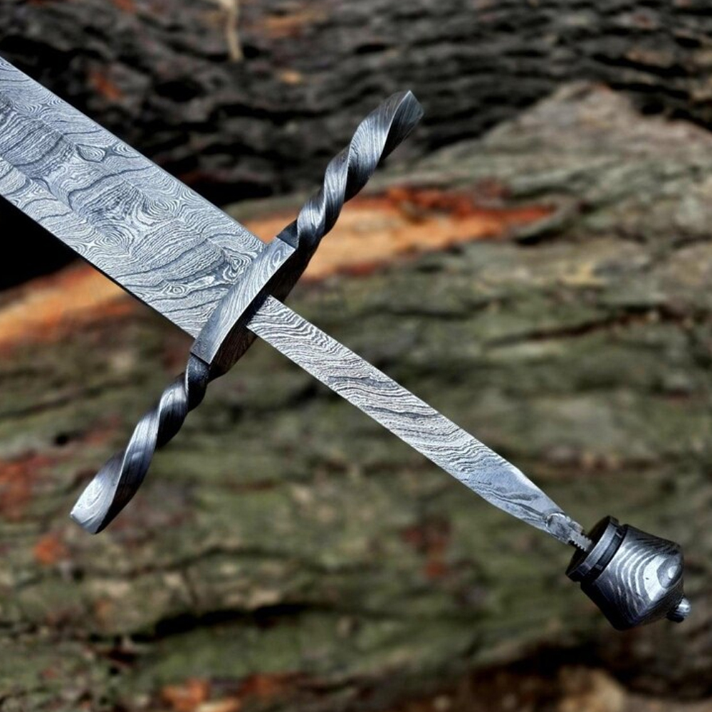 Handmade Damascus Viking Sword Full Tang Blade Blank 35.00 Inches