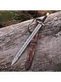 Handmade Personalized Damascus Viking Sword, Hand-