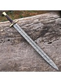 Handmade Personalized Damascus Viking Sword, Hand-